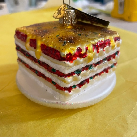 Christmas Ornament Glass Lasagna Colorful Delicate Tree Wreath Display Magical - Picture 2 of 9